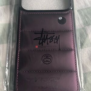 Mother Of Pearl Stussy Iphone 17 Pro Max Puffer Case Skin Limited Make Quality A